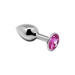 Металлическая анальная пробка с кристаллом Alive Mini Metal Butt Plug