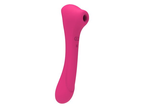 Вібратор та вакуумний кліторальний стимулятор 2-в-1 Alive Quiver Magenta оновлена модель