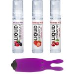 Набор из 3-х вкусов стимулирующего лубриканта Amoreane Med (3х10мл) и вибропули Adrien Lastic