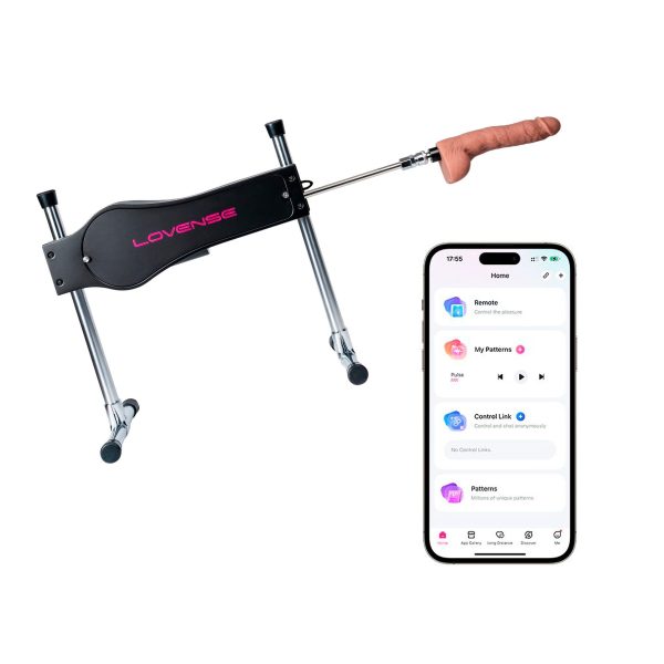 Смарт секс-машина Lovense Sex Machine, два штоки та фалоімітатори, можна для вебкаму