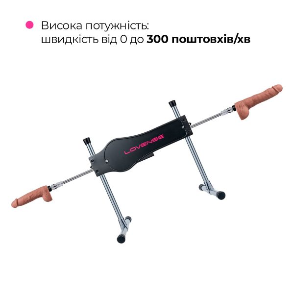 Смарт секс-машина Lovense Sex Machine, два штоки та фалоімітатори, можна для вебкаму