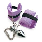 Наручники з металевою анальною пробкою Art of Sex Handcuffs with etal Anal Plug size
