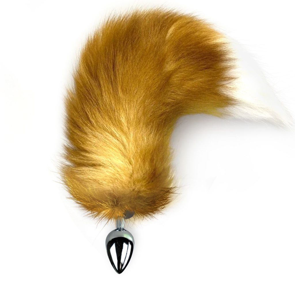 Металлическая анальная пробка с хвостом из натурального меха Art of Sex size fox