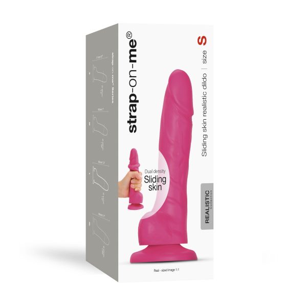 Реалистичный фаллоимитатор Strap-On-Me Sliding Skin Realistic Dildo Fuchsia эффект подвижной кожи