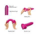 Реалистичный фаллоимитатор Strap-On-Me Sliding Skin Realistic Dildo Fuchsia эффект подвижной кожи
