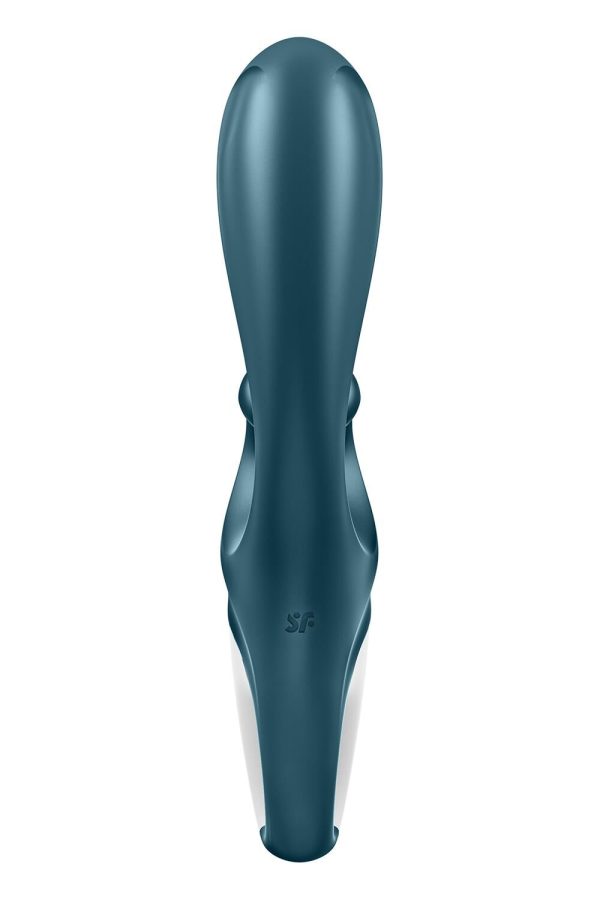 Смарт вибратор кролик Satisfyer Hug Me Bluegrey, 2 мотора, диаметр 4,2см, широкая клиторальная часть