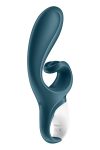 Смарт вибратор кролик Satisfyer Hug Me Bluegrey, 2 мотора, диаметр 4,2см, широкая клиторальная часть