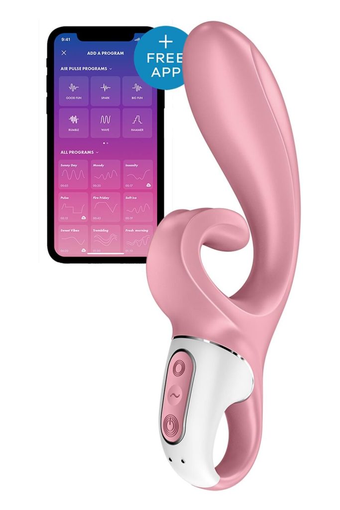 Смарт вібратор-кролик Satisfyer Hug Me 2 мотори, діаметр 4,2см, широка кліторальна частина