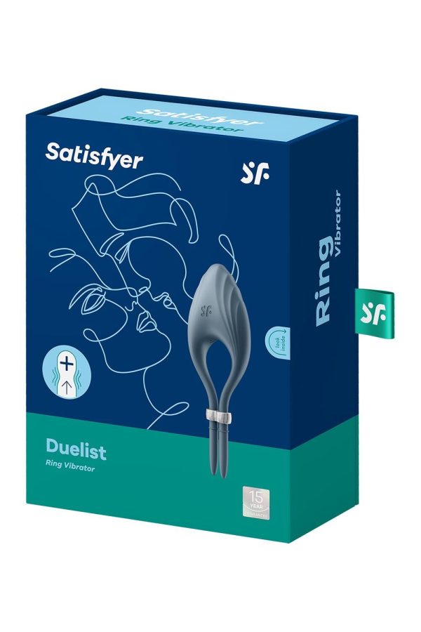 Эрекционное виброкольцо лассо Satisfyer Duelist Dark 10 режимов, мощный мотор