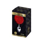 Металева анальна пробка Кролячий хвостик Alive Fluffy Plug діаметр 3,9 см