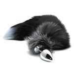 Металлическая анальная пробка Лисий хвост Alive And Fox Tail диаметр 3,9 см