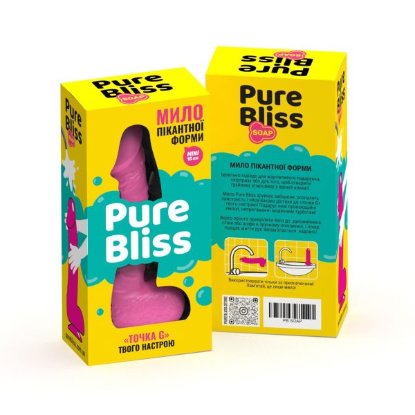 Мило у формі пеніса Pure Bliss MINI крафтове мило-член, натуральне