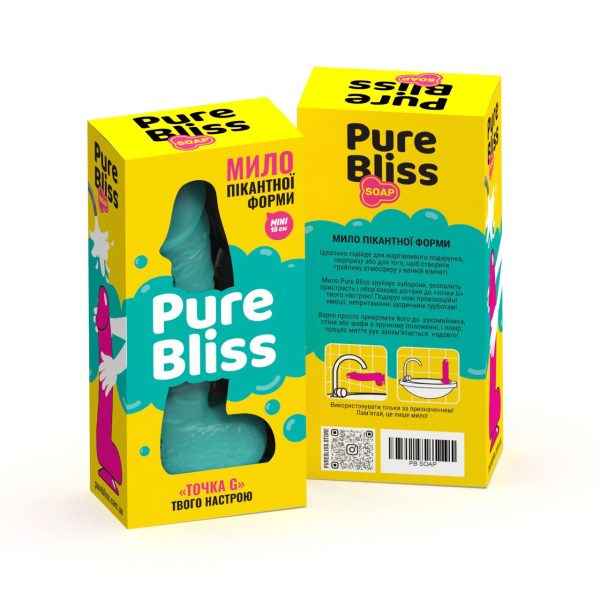 Мило у формі пеніса Pure Bliss MINI крафтове мило-член, натуральне