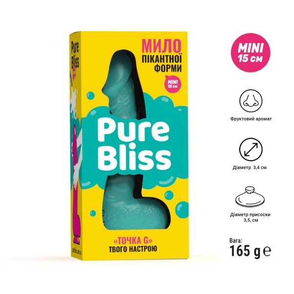 Мило у формі пеніса Pure Bliss MINI крафтове мило-член, натуральне