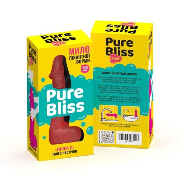 Мило у формі пеніса Pure Bliss BIG крафтове мило-член, натуральне