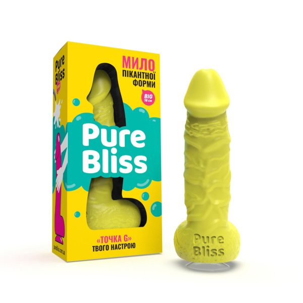 Мило у формі пеніса Pure Bliss BIG крафтове мило-член, натуральне