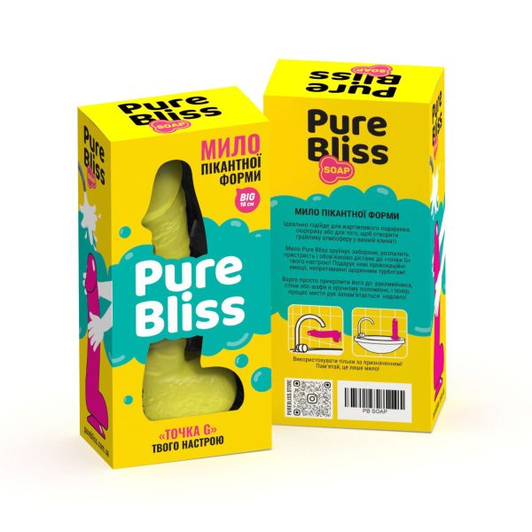 Мило у формі пеніса Pure Bliss BIG крафтове мило-член, натуральне