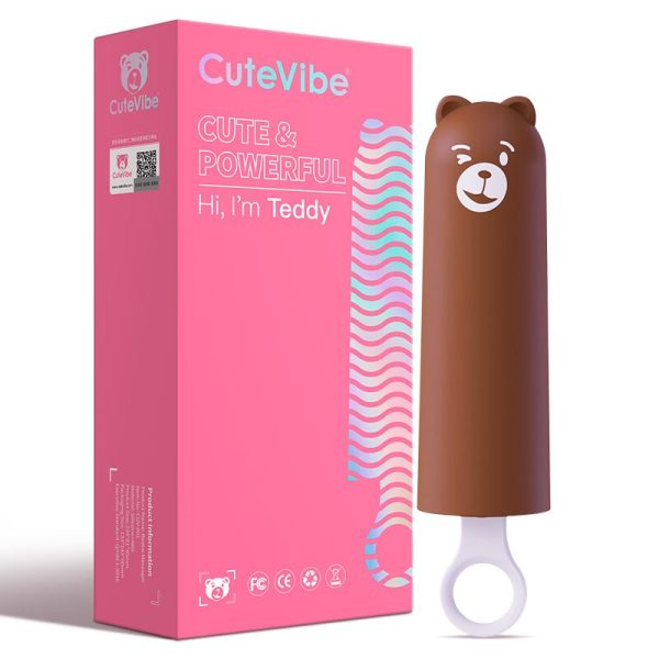 Вібратор CuteVibe Teddy (Pink Dildo), реалістичний вібратор під виглядом морозива