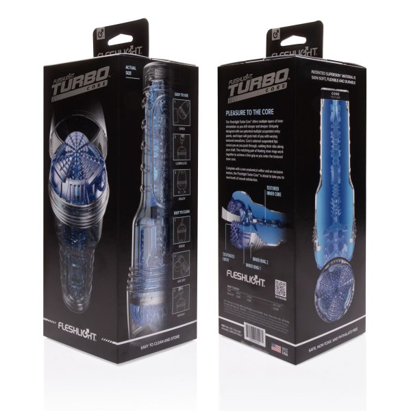 Мастурбатор Fleshlight Turbo Core Ice, оральный секс (глубокое горло)