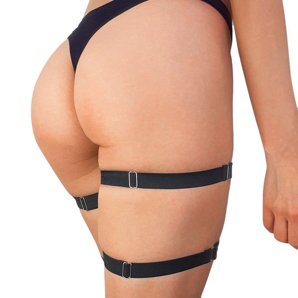 Гартери на ногу із натуральної шкіри Art of Sex - Kristina Leg Garters (2 шт), цвет