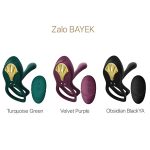 Смарт-эрекционное кольцо Zalo - BAYEK Velvet двойное с вводимой частью, пульт ДУ