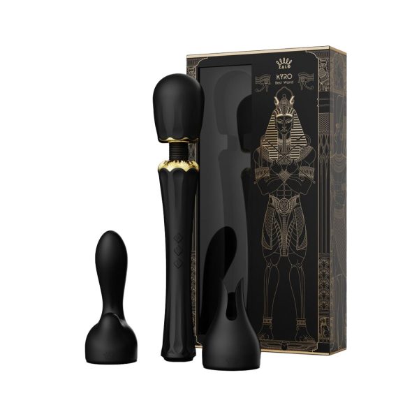 Вибромассажер с насадками Zalo — Kyro Wand Obsidian