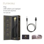 Смартвибратор-пульсатор Zalo — King Obsidian кристалл Swarovski