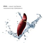 Вибратор 2в1 с язычком Zalo — Hero Wine кристалл Swarovski