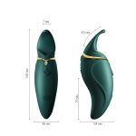 Вибратор 2в1 с язычком Zalo — Hero Jewel кристалл Swarovski
