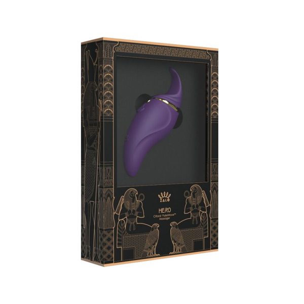 Вібратор 2в1 з язичком Zalo — Hero Twilight кристал Swarovski