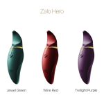 Вібратор 2в1 з язичком Zalo — Hero Twilight кристал Swarovski