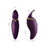 Вібратор 2в1 з язичком Zalo — Hero Twilight кристал Swarovski