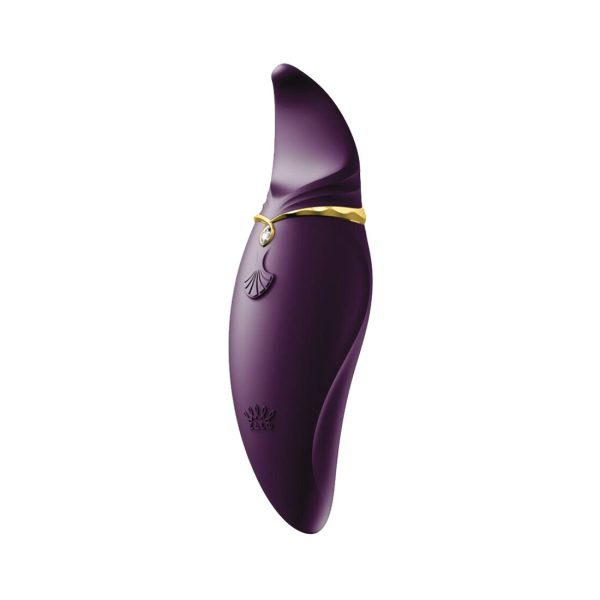Вибратор 2в1 с язычком Zalo — Hero Twilight кристалл Swarovski