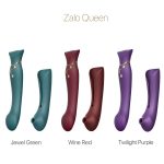 Смартвибратор 3в1 Zalo — Queen Set Wine пульсирующая жемчужина и вакуум, кристалл Swarovski