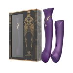Смартвибратор 3в1 Zalo — Queen Set Twilight пульсирующая жемчужина и вакуум, кристалл Swarovski