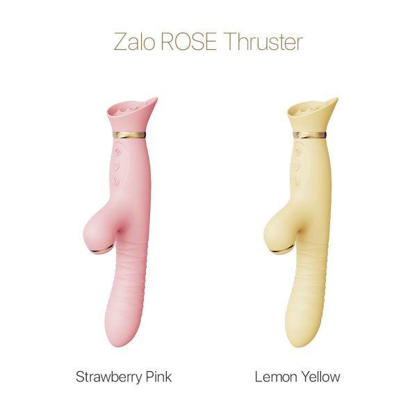 Пульсатор-вибратор с вакуумной стимуляцией клитора Zalo - ROSE Thruster Lemon
