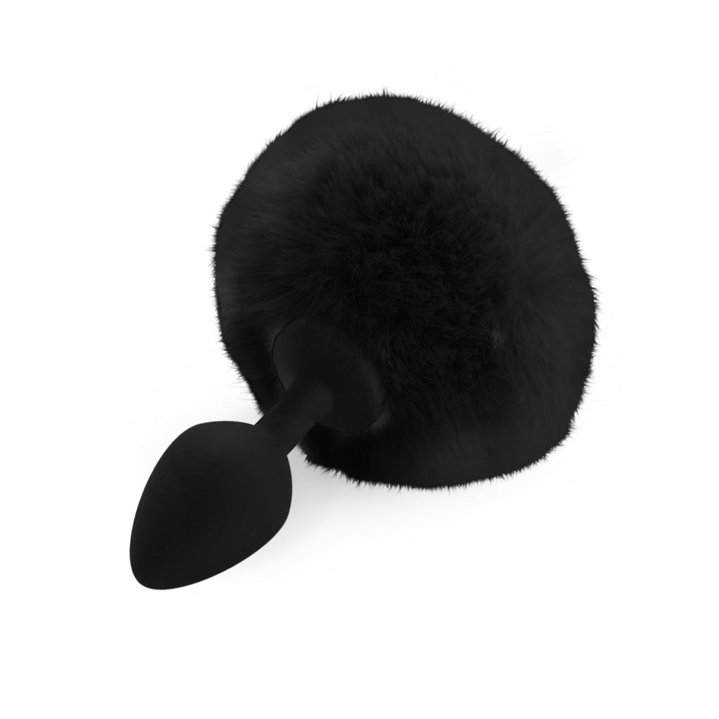 Силіконова анальна пробка М Art of Sex - Silicone Butt plug Rabbit Tail діаметр 3,5 см