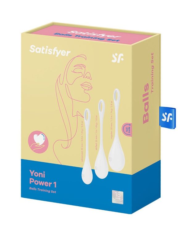 Набор йони бусин Satisfyer Yoni Power 1 диаметр 2-2,5-3см, вес 22-46-74гр