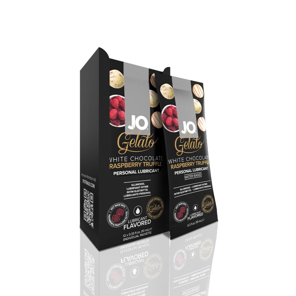 Набір лубрикантів Foil Display Box – JO Gelato - Chocolate Raspberry – 12 × 10ml