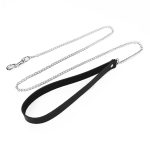 Повідець на ланцюжку із натуральної шкіри Art of Sex - Leash, колір