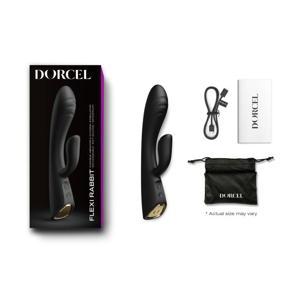 Вібратор-кролик з підігрівом Dorcel FLEXI RABBIT гнучкий стовбур