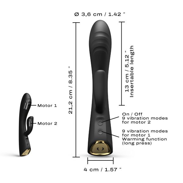 Вібратор-кролик з підігрівом Dorcel FLEXI RABBIT гнучкий стовбур