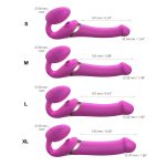 Безремневой вибрострапон с вакуумной стимуляцией Strap-On-Me MULTI ORGASM Fuchsia регулируемый