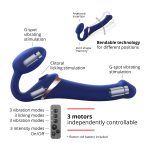 Безремневой вибрострапон с вакуумной стимуляцией Strap-On-Me MULTI ORGASM регулируемый