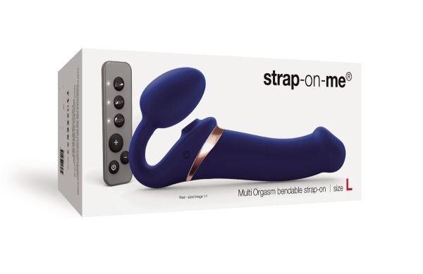 Безремневой вибрострапон с вакуумной стимуляцией Strap-On-Me MULTI ORGASM регулируемый