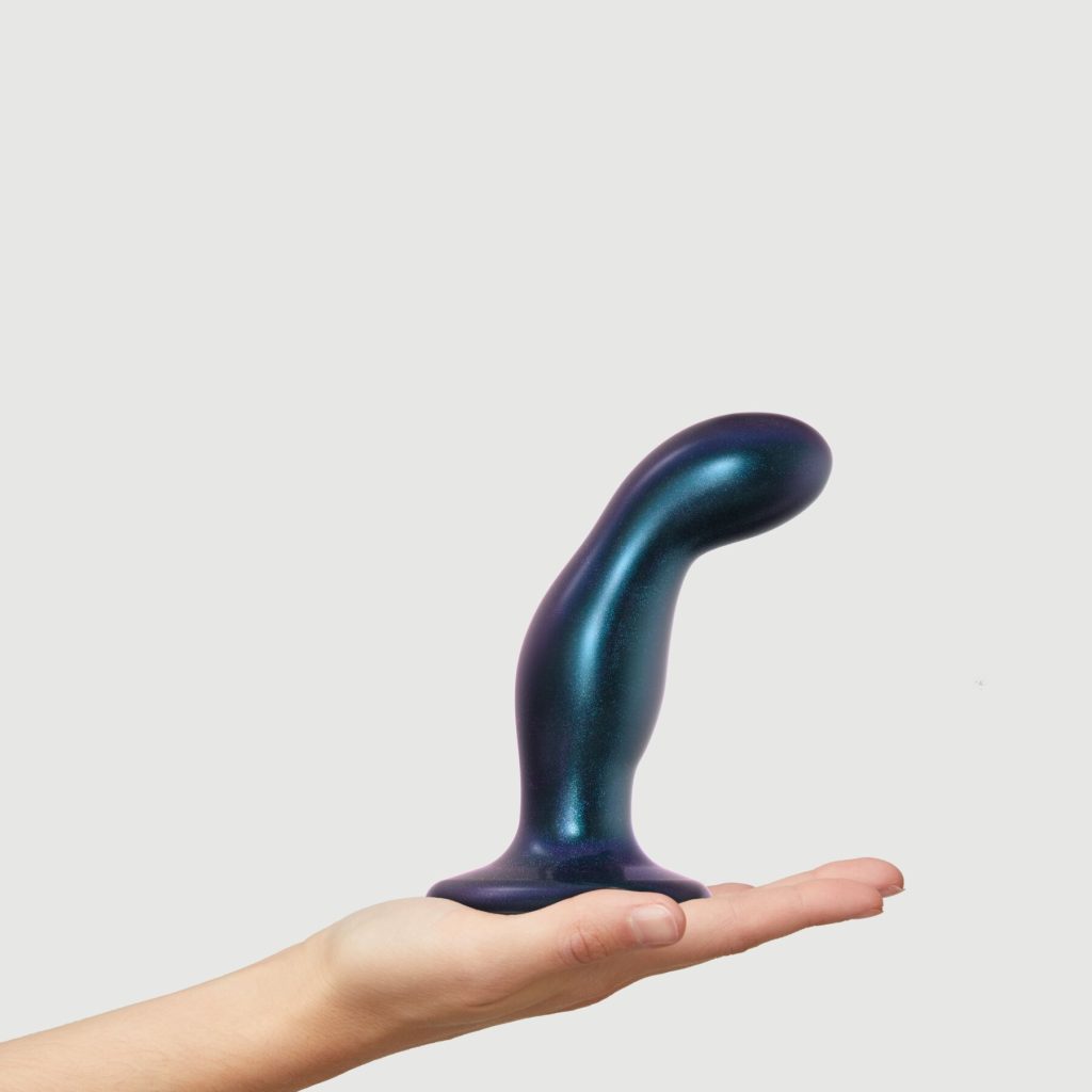 Дилдо Strap-On-Me DILDO PLUG SNAKY METALLIC розмір діаметр 4 см, ввідна довжина 15,3 см
