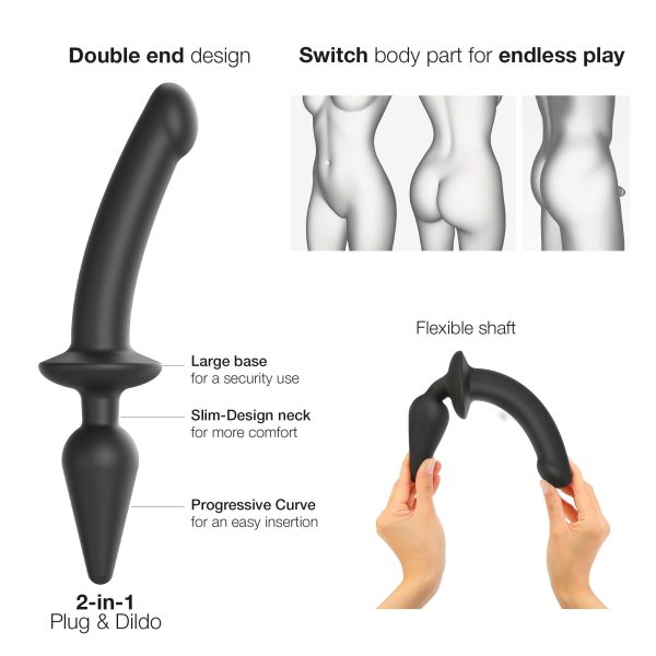 Анальная пробка с дилдо 2в1 Strap-On-Me SWITCH PLUG-IN DILDO диаметр 3,3/2,9 см