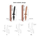 Анальная пробка с дилдо 2в1 Strap-On-Me SWITCH PLUG-IN REALISTIC DILDO Caramel диаметр 3,3/2,9 см