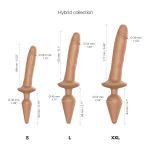 Анальная пробка с дилдо 2в1 Strap-On-Me SWITCH PLUG-IN REALISTIC DILDO Caramel диаметр 3,3/2,9 см