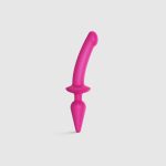 Анальная пробка с дилдо 2в1 Strap-On-Me SWITCH PLUG-IN DILDO Fuchsia диаметр 4,5/3,4 см